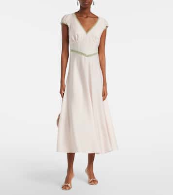 Vestido midi Perla con encaje | Posse