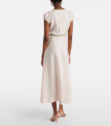 Vestido midi Perla con encaje | Posse