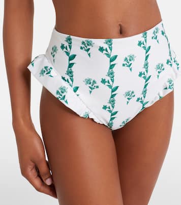 Bas de bikini Jengibre floral à volants | Agua by Agua Bendita