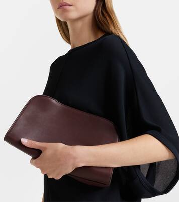 Peggy Medium leather clutch | The Row