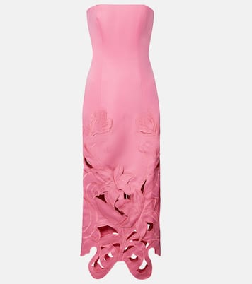 Rayna floral-appliqué bustier gown | Leo Lin