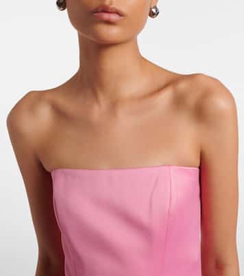 Rayna floral-appliqué bustier gown | Leo Lin