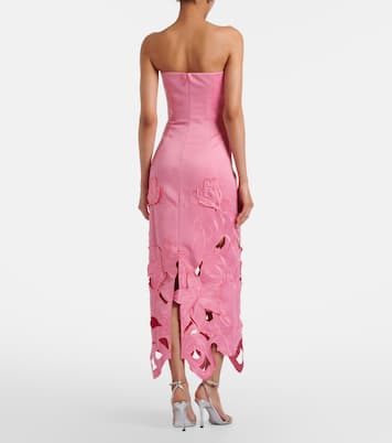 Rayna floral-appliqué bustier gown | Leo Lin