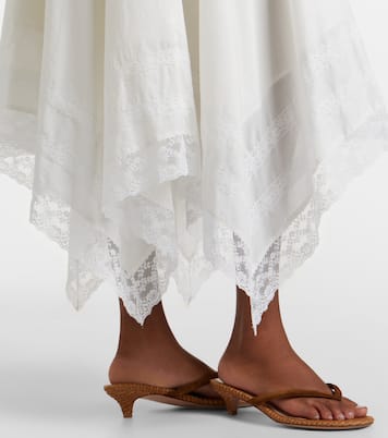 Gonna midi Ainsley in cotone con pizzo | Staud