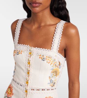 Robe Ligia en lin à fleurs | Farm Rio