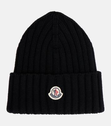 Ribbed-knit virgin wool beanie | Moncler