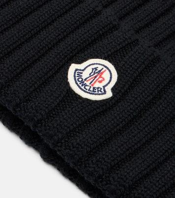 Ribbed-knit virgin wool beanie | Moncler