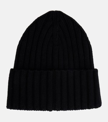 Ribbed-knit virgin wool beanie | Moncler