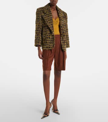 Tanktop aus Rippstrick aus Seide mit Spitze | Saint Laurent
