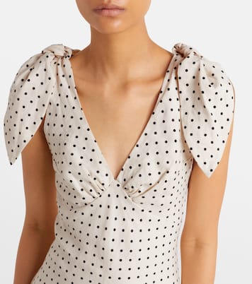 Robe Solana en lin à pois | Faithfull