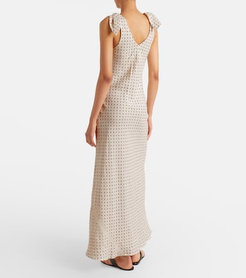 Robe Solana en lin à pois | Faithfull
