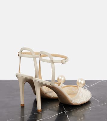 Sandalias Sacora 85 de piel y encaje | Jimmy Choo