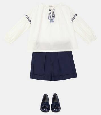 Embroidered cotton blouse | Il Gufo