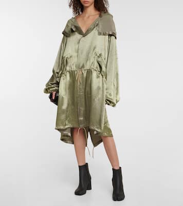 Midikleid aus Satin mit Kapuze | Maison Margiela