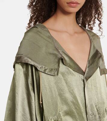 Midikleid aus Satin mit Kapuze | Maison Margiela