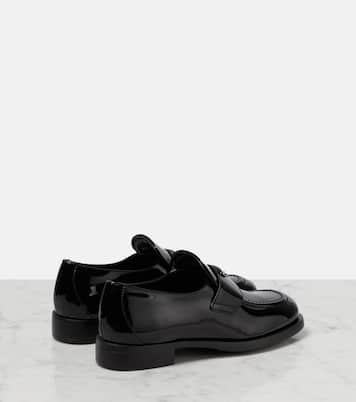 Mocassins en cuir verni à logo | Prada