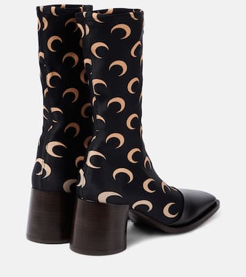 Bedruckte Stiefel mit Leder | Marine Serre