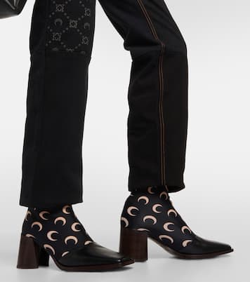 Bedruckte Stiefel mit Leder | Marine Serre