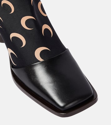 Bedruckte Stiefel mit Leder | Marine Serre