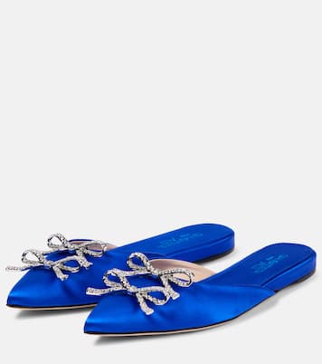 Slippers in raso con cristalli | Giambattista Valli