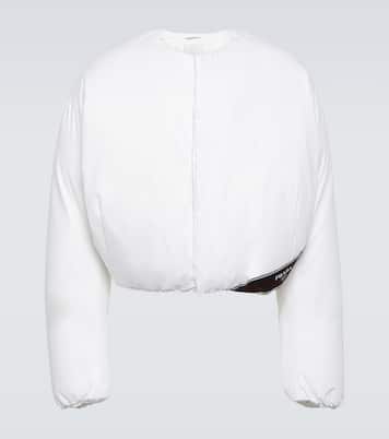 Cropped cotton down jacket | Prada