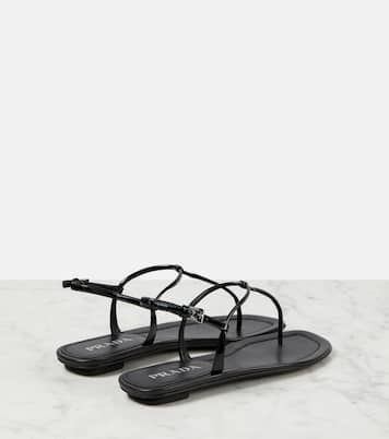 Sandalen aus Lackleder | Prada