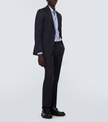 Pinstripe cotton-blend suit  | Dries Van Noten