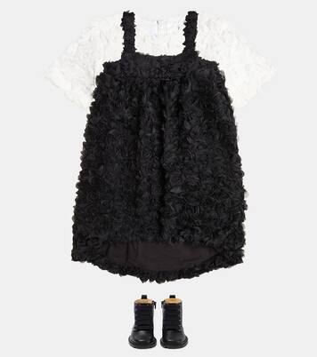Floral-appliqué tulle dress | Caroline Bosmans