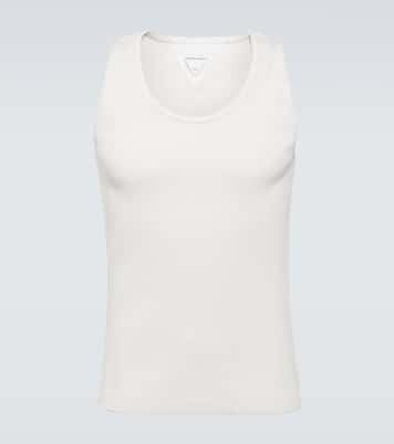 Ribbed-knit cotton-blend jersey tank top | Bottega Veneta