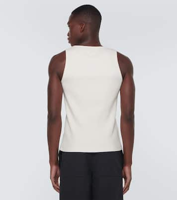 Ribbed-knit cotton-blend jersey tank top | Bottega Veneta