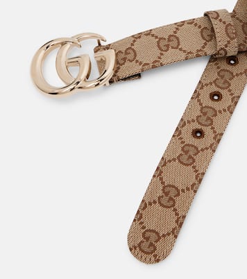 GG Marmont leather-trimmed belt | Gucci