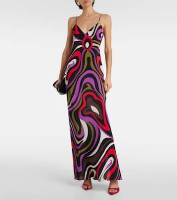 Marmo silk crêpe de chine maxi dress | Pucci