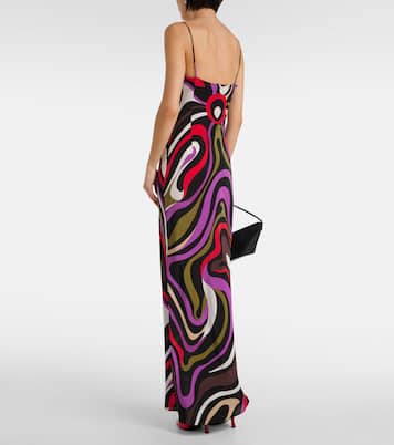 Marmo silk crêpe de chine maxi dress | Pucci