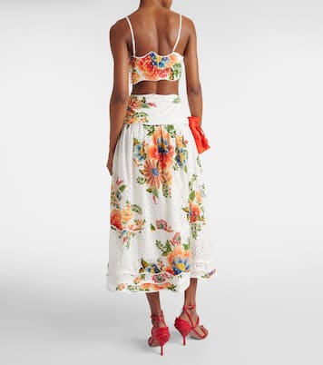 Cropped-Top Delicate Garden aus Baumwolle | Farm Rio