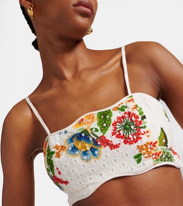 Cropped-Top Delicate Garden aus Baumwolle | Farm Rio