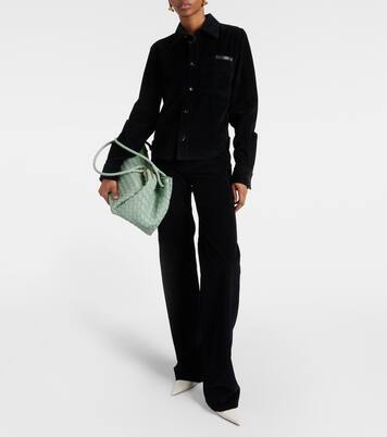 High-rise cotton corduroy straight pants | Bottega Veneta