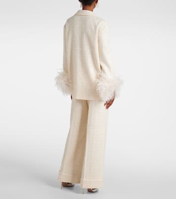 Jacke Mossi aus Tweed mit Federn | Valentino