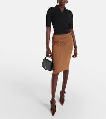 Cashmere, wool and silk polo shirt | Saint Laurent