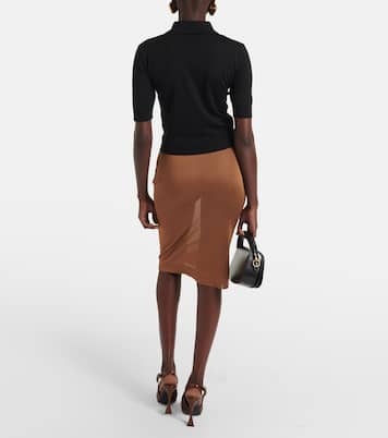 Cashmere, wool and silk polo shirt | Saint Laurent