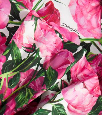 Robe en coton à fleurs | Dolce&Gabbana Kids