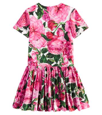 Robe en coton à fleurs | Dolce&Gabbana Kids