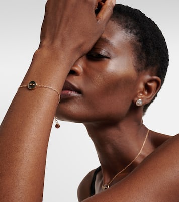 Pom Pom Dot 18kt rhodium-plated rose gold bracelet with mother-of-pearl and diamonds | Pomellato