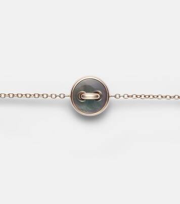 Pom Pom Dot 18kt rhodium-plated rose gold bracelet with mother-of-pearl and diamonds | Pomellato