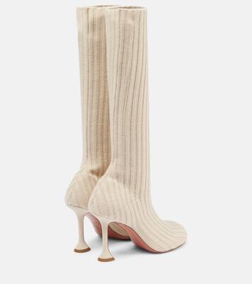 Stiefel Veneda 95 aus Strick | Amina Muaddi