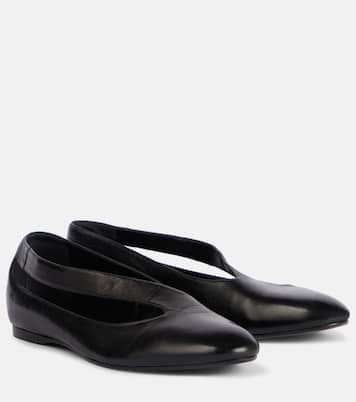 Diana cutout leather ballet flats | Khaite
