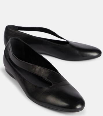 Diana cutout leather ballet flats | Khaite