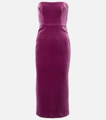 Robe midi en velours | Alex Perry