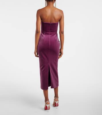 Robe midi en velours | Alex Perry