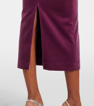 Robe midi en velours | Alex Perry