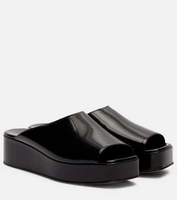 Emi patent leather platform mules | The Row